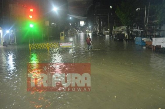 Normal lives hit in Agartala due to Water Logging 